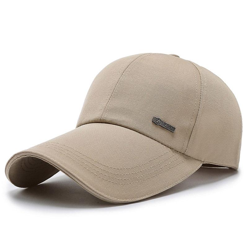 Hat Men's Spring and Autumn Outdoor Baseball Cap Canvas Casual Versatile Fishing Shade Sun Protection Simple Cap