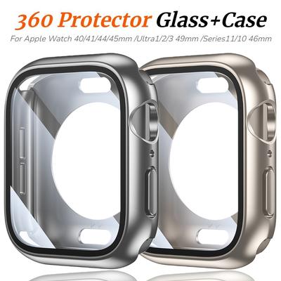 Чехол-бампер 360° для Apple Watch Case 46мм 42мм 45мм 40мм 41мм 44мм Ultra 49мм Защита экрана для iWatch Series 11 10 9 8 7 6 5 SE3