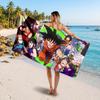Dragon Ball Printed Swim Towel, Portable Water Absorbent Towel for Beach Camping Daily Bathroom Use