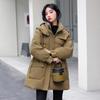 Down cotton-padded clothes for women's medium and long models, new winter thickened waist and thin cotton-padded clothes, fashionable cotton-padd