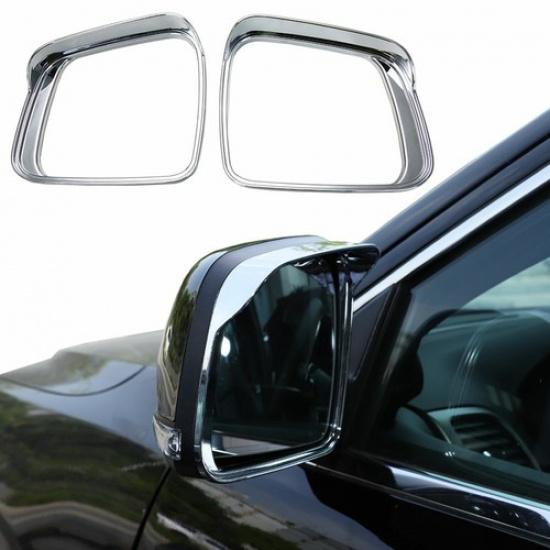 2x Rearview Mirror Rain Eyebrow Frame Decor Cover for Jeep Grand Cherokee 2011+