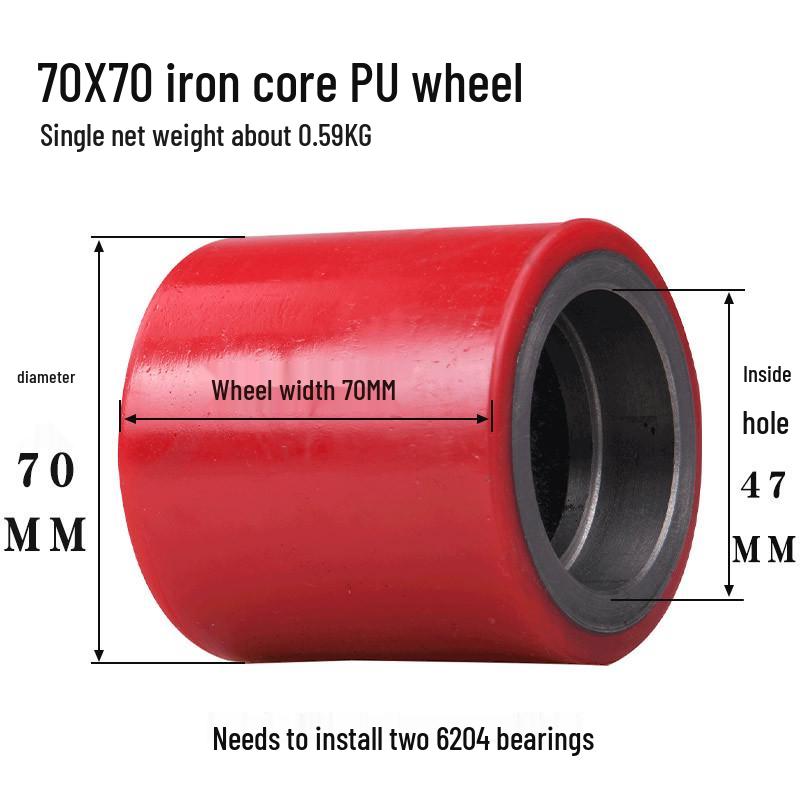 Hydraulic Pallet Truck Nylon Wheels & Iron Core PU Forklift Accessories