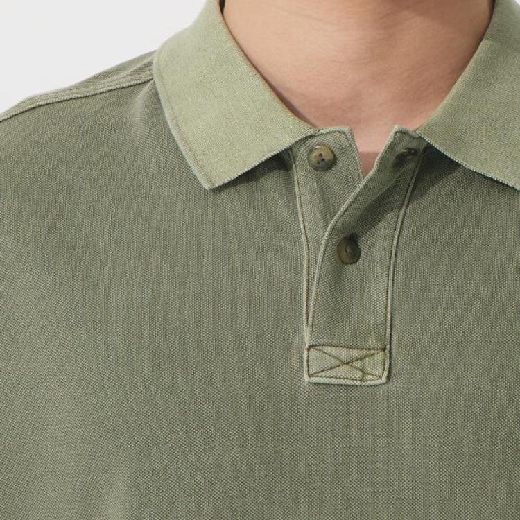 Timberland Свободная дышащая универсальная футболка-поло с коротким рукавом мужская топы армейский зеленый A42D5-590