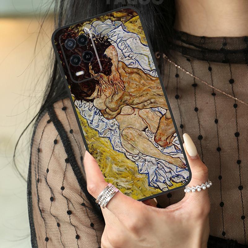 Художественный чехол Эгона Шиле для Oppo A74 A94 A54 A80 A60 A40 A18 A38 A58 A78 A98 A96 A76 A16 A15 A17 A57 A77 A5 Pro