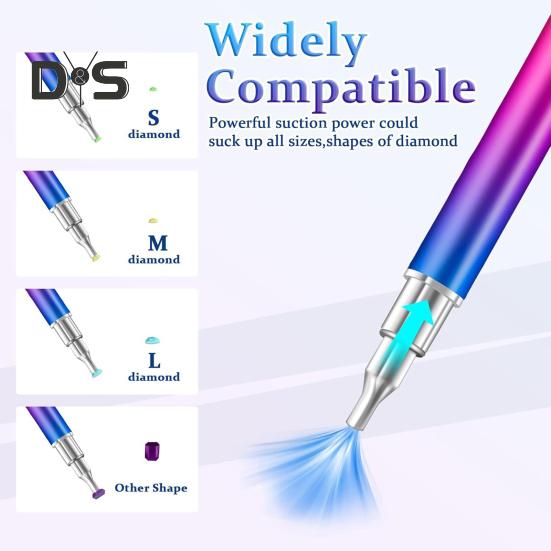 Алмазная художественная ручка без воска, электрическая алмазная художественная ручка, работающая от USB, вакуумная ручка для размещения алмазов для самостоятельного создания алмазных художественных изделий