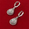 925 Sterling Silver Fashion Light Luxury White Moonlight Opal Totem Earrings Birthday Party Anniversary Gift