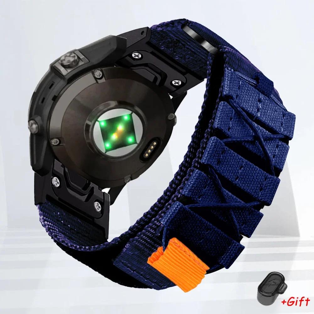 Новый быстросъемный нейлоновый ремешок для часов Garmin Fenix7 7X 6X Pro/Epix Pro Gen 2 51мм 47мм/Fenix6 5Plus 5XPlus 22мм 26мм