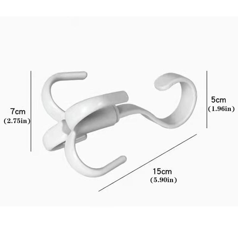 2pcs Rotatable Coat Hooks Four Claw Hooks Hanging Hats Hanging Bags