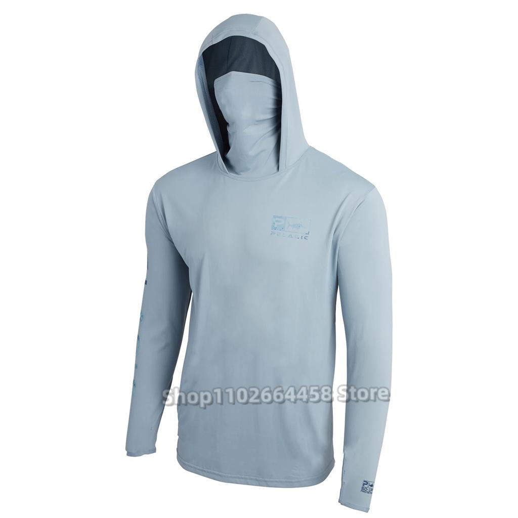 PELAGIC camouflage fishing suit for men and women long-sleeved mask hoodie sun protection breathable fishing suit can be