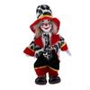 7inch Clown Doll - Can Sitting & Standing, Hand Painted Harlequin Display Decoration,Valentin