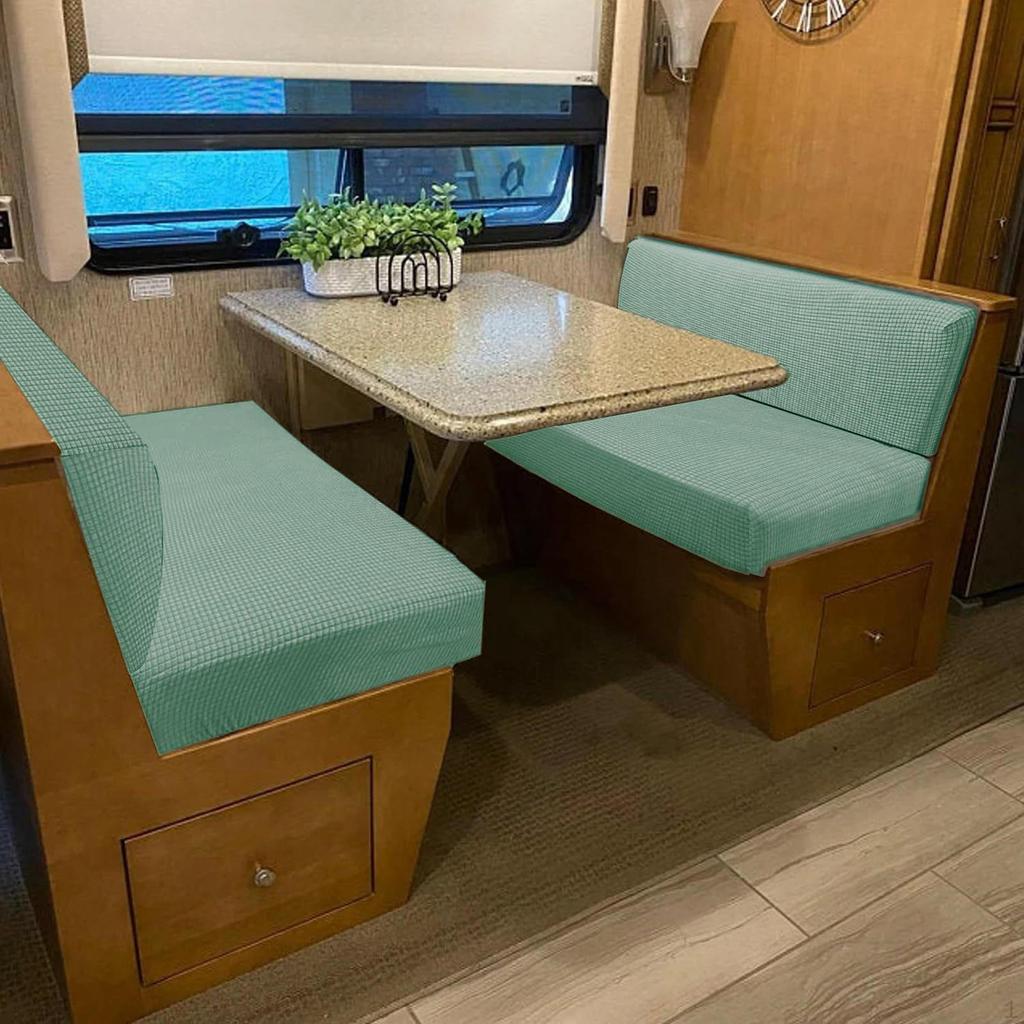 4Pcs RV Seat Covers Camper Cushion Easy Fitted Washable Breathable Elastic Furniture