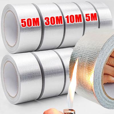5-100 м Изоляционная лента для выхлопной трубы Термолента для выхлопной системы Коллектор Приемная труба Высокотемпературная обмоточная лента Серебристые клейкие ленты
