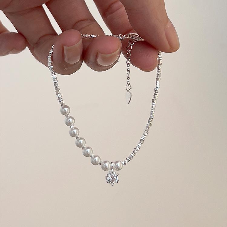 Серебряный браслет с жемчугом женский щедрый нежный дизайн легкая роскошь высококачественные изысканные ювелирные изделия нишевый дизайн женский