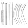Stainless Steel Titanium Curved Piercing Taper Tool Earring Applicator Professional Puncture Straight/Curved Pole Earring Tool