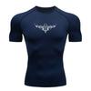 Men's Compression Workout Sport T-Shirt, Stylish Tribal Bat