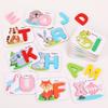 Wooden Alphabet Flash Cards Set Educational Cognitive Memory Game  Kids Preschool
