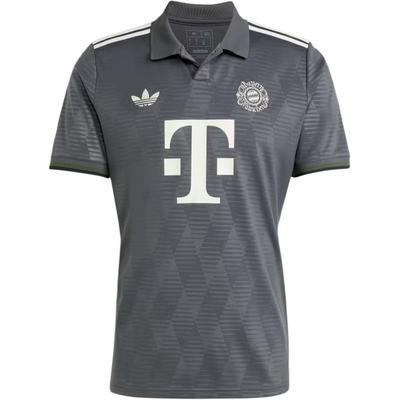 Футболка Originals FC Bayern X Originals Logo Fashion Slim Fit Comfortable Short Sleeve Football Shirt Men tops Gray IW7299