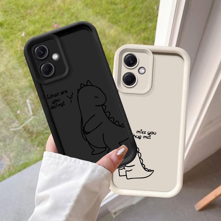 Милый чехол-кейс с рисунком динозавров для пары на телефон Xiaomi Redmi Note 14 Pro Plus 11s A1 A2 A3 A4 12s 12 10 11 13C Note 13 12C 14C