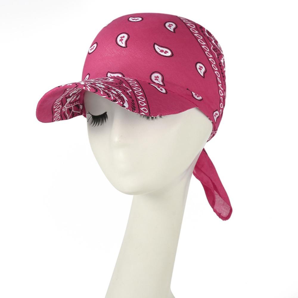Fashion Wide Brim Baseball Caps Head Scarf Lightweight Pre-Tied Sun Visor Turban Breathable Bandana Scarf Cap Women Outdoor