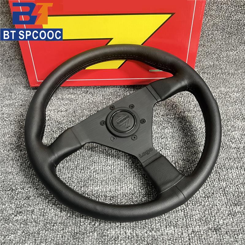 Italy Style v2 12.5inch 13inch 320mm Real Leather Car Steering Wheel JDM Racing Sport Drift Steering Wheel For Logo