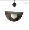 Italian Brass Chandelier With 1 Large Globes Opaline Sputnik Chandelier Luxury Collection Restaurant Accents & Light Fixtures