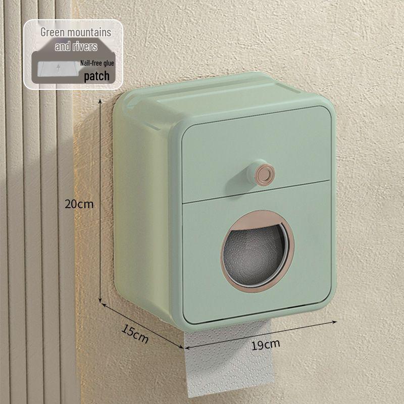 Настенный водонепроницаемый держатель для туалетной бумаги - Безударная стойка для хранения туалетной бумаги