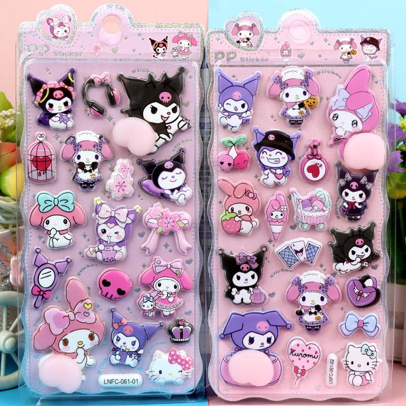 1Pcs Kawaii Sanrio Hello Kitty Soft Puffy Butt 3D Stickers DIY Laptop Scrapbook Phone Case Decor Decals Decompression Gifts