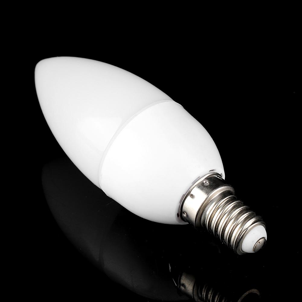 Ретро-стиль для дома в форме свечи E14 цоколь лампочка светодиодная лампа AC 220V (Круглый теплый белый)