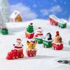 2026 Christmas snowman elk bobsleigh mini resin diy3D Glossy micro-landscape desktop Small Decorative item