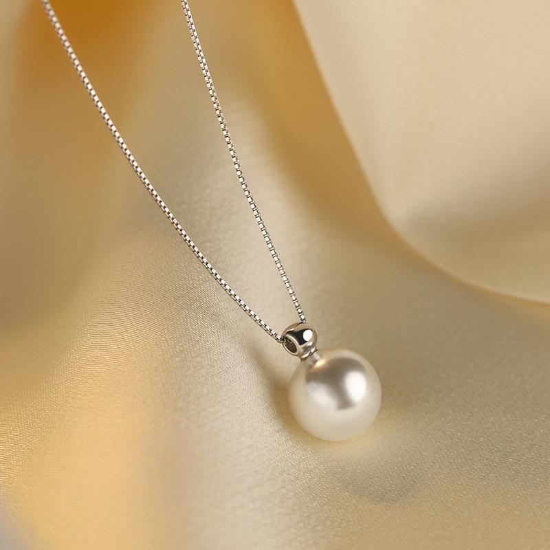 Sterling Silver Pearl Neck Chain Light Luxury Necklace Niche Women's Collarbone Chain