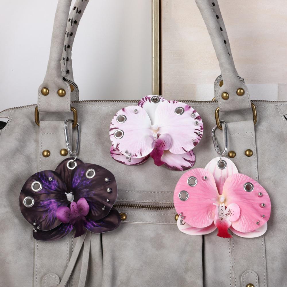 Backpack Decoration Orchid Lily Keychain Colorful Backpack Hangings Decor