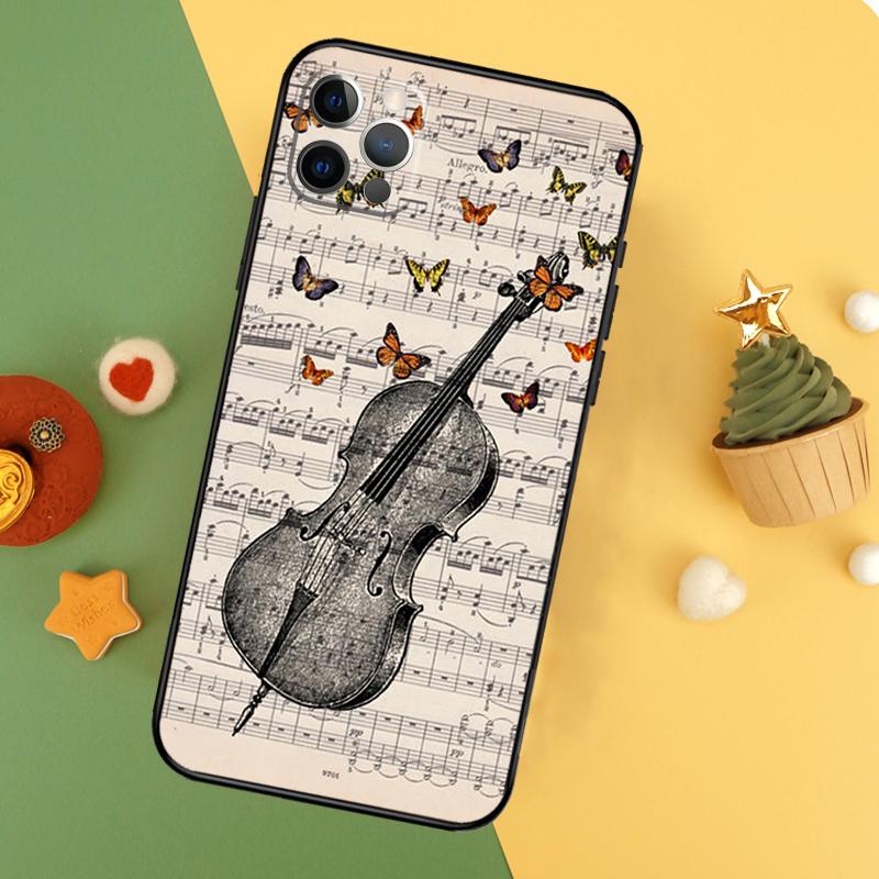 Чехол для телефона iPhone 16 15 14 13 12 11 Pro Max Plus Mini 7 8 X XS Max XR с изображением нотной записи