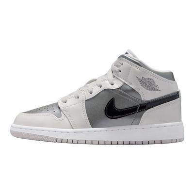 Air 1 Mid GS Вдохновленные Лучшими Детские Кроссовки Белый Photon-Dust Flat-Pewter HV4400-014