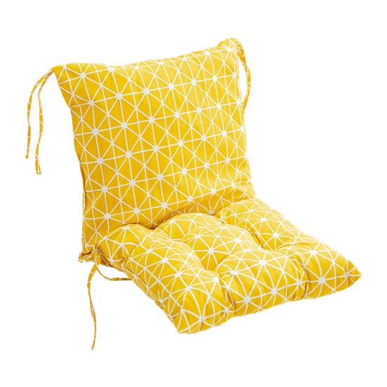 Подушка для кресла с высокой спинкой с геометрическим принтом, подушка для кресла-качалки, подушка для сиденья и спинки с ремешками для уличного кресла для патио