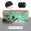 LED Mirror Alarm Clock Digital Snooze Table Clock Wake Up Light Electronic Time Temperature Display