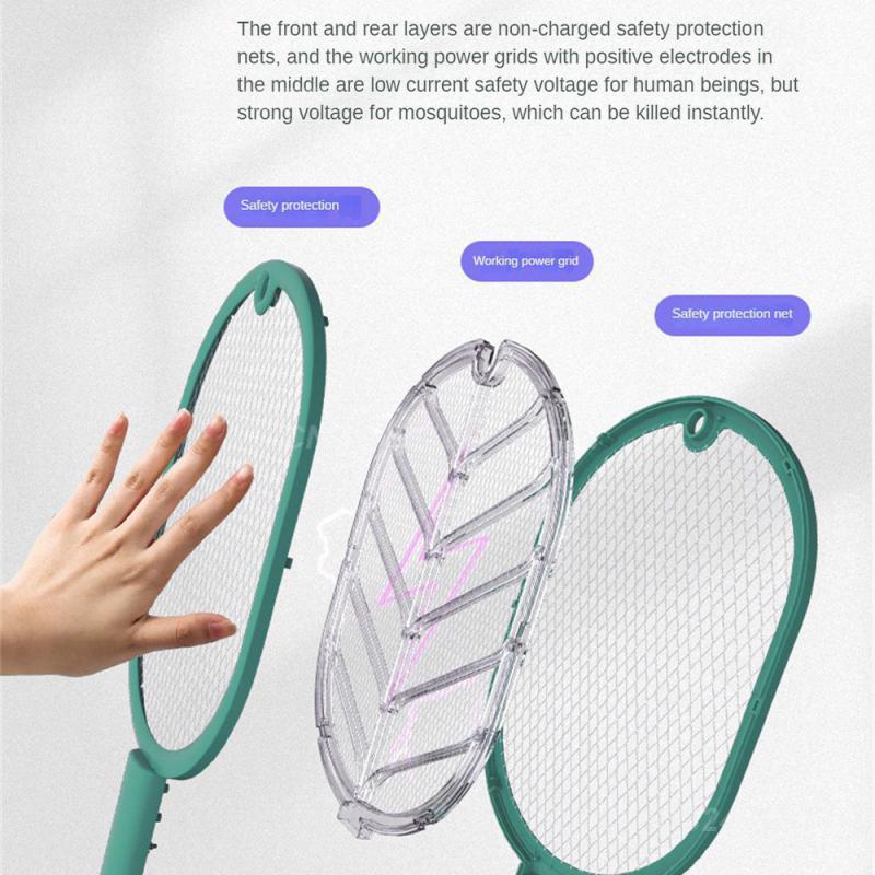 Электрическая мухобойка Электрический шокер Внутренняя и внешняя мухобойка Ловушка Борьба с вредителями Электрическая мухобойка для комаров Ловушки-ловушки