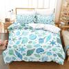Cute Ocean Friends 3D Bedding Set Comforter Set for Kids Girls 3PCS Toddler Size Sea Horse Couch Print In Soothing Pastels Gift