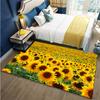 3D Beautiful Sunflower Printed Carpet, Living Room and Bedroom Decorative Carpet, Kitchen and Bathroom Floor Mats and Door Mats