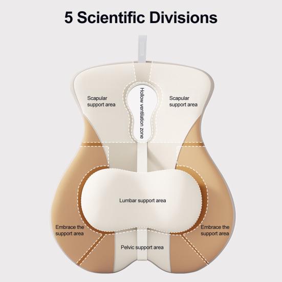 Подушка для облегчения боли в спине, Подушка с эффектом памяти для поясничной поддержки, Подушка для поддержки спины стула с регулируемым ползунком для офисных работников, компьютерных геймеров