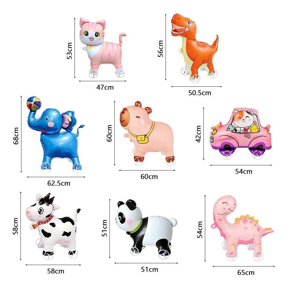 Подвижный Дизайн 4D Шары Динозавры Рисунок Фольга С Колесами Стоящие Фольгированные Шары Животное Шары Фольгированные Шары С Колесом