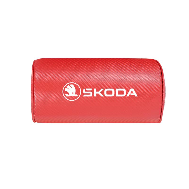 HIAQ2 Carbon Fibre Pattern Car Seat Headrest Neck Pillow For Skoda Octavia Superb Rapid Kodiaq Kamiq Vision RS Yeti Karoq Fabia Enyaq