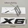 3D ABS Black Chrome Car Letters Rear Trunk Badge X5 X6 Logo Emblem Decals For BMW X5 X6 F15 G05 F16 G06 Sticker Auto Accessories NM9