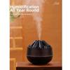 Creative Flame Wood Grain Humidifier 300ml Capacity Indoor Aromatherapy Machine  Desktop
