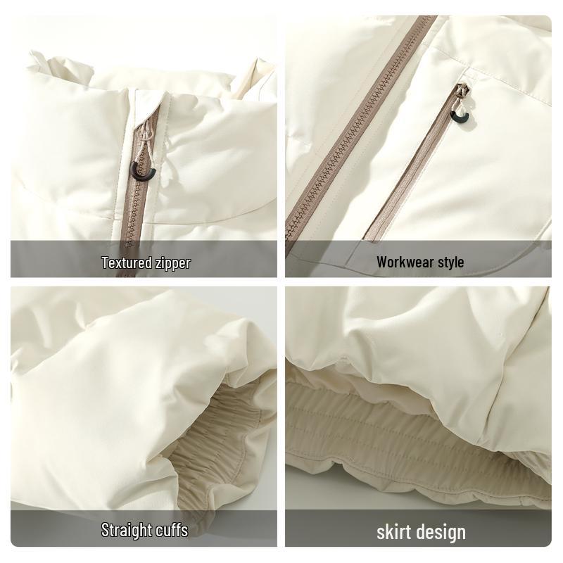 MINISO Мужская контрастная куртка с воротником-стойкой и утеплителем