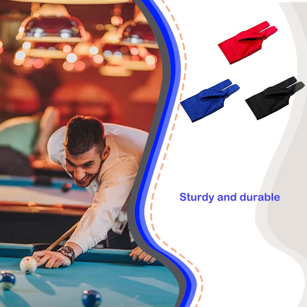 3Pcs High-Elasticity Professional Snooker Glove Spandex Fabrics Smooth Three Fingers Left Hand Open Gloves Sports