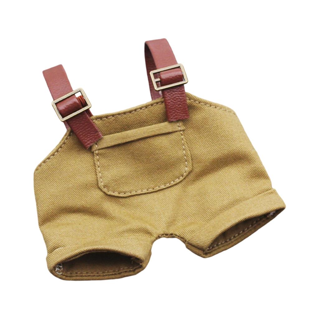 17Cm Cotton Doll Pocket Overalls For Labubu Figure Doll Plush Doll Soft Fabric Display Dressingup Accessories Outfit