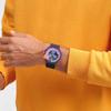 Swatch Кварцевые часы серии Neon, водонепроницаемые 30M, 47 мм, черный циферблат, корпус из био-основы, ремешок из био-основы, унисекс, SB06N102