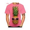 Летний фруктовый узор 3D-печать Веселые Креативные Модные Футболки с коротким рукавом для занятий спортом на открытом воздухе Быстросохнущие Дышащие Мужские футболки