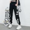 Women Elastic Waist Loose Streetwear Cargo Pants Female Fashion Ankle-length Jogging Trousers Ladies Plus Size Casual Pants