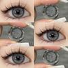 Eyeshare 1pair Gray Color Contact Lenses for Eyes Natural Soft Lens 14.5mm Big Eyes Contacts Annual Use